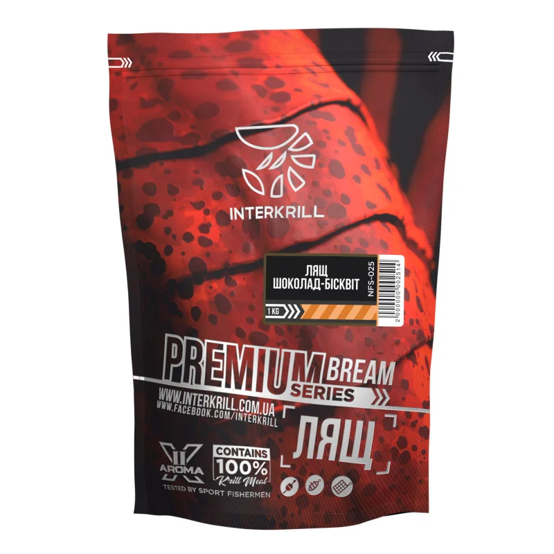 INTERKRILL Nadă Premium Platica 1kg Ciocolata-Biscuit