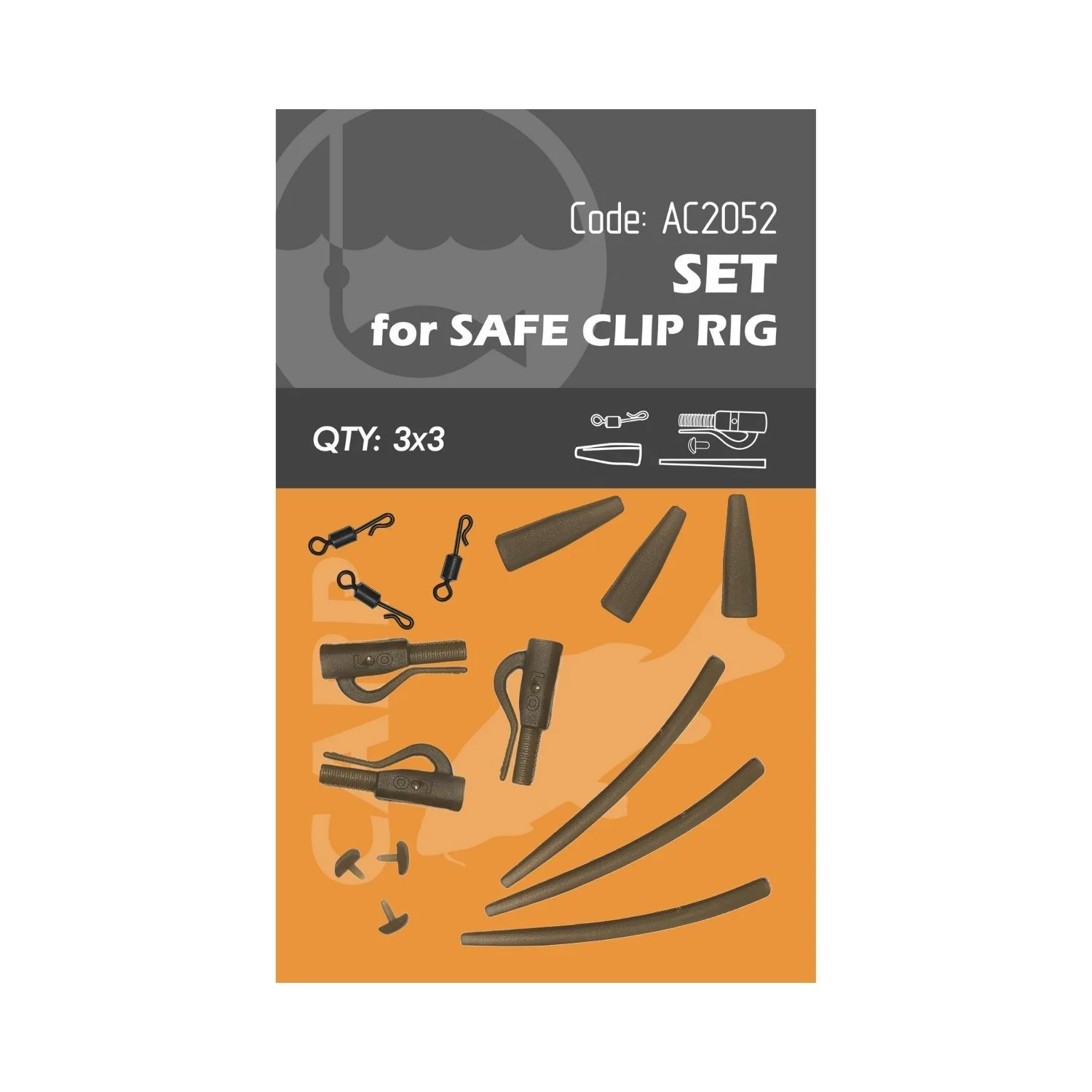 Set Life-Orange AC2052 Safe Clip