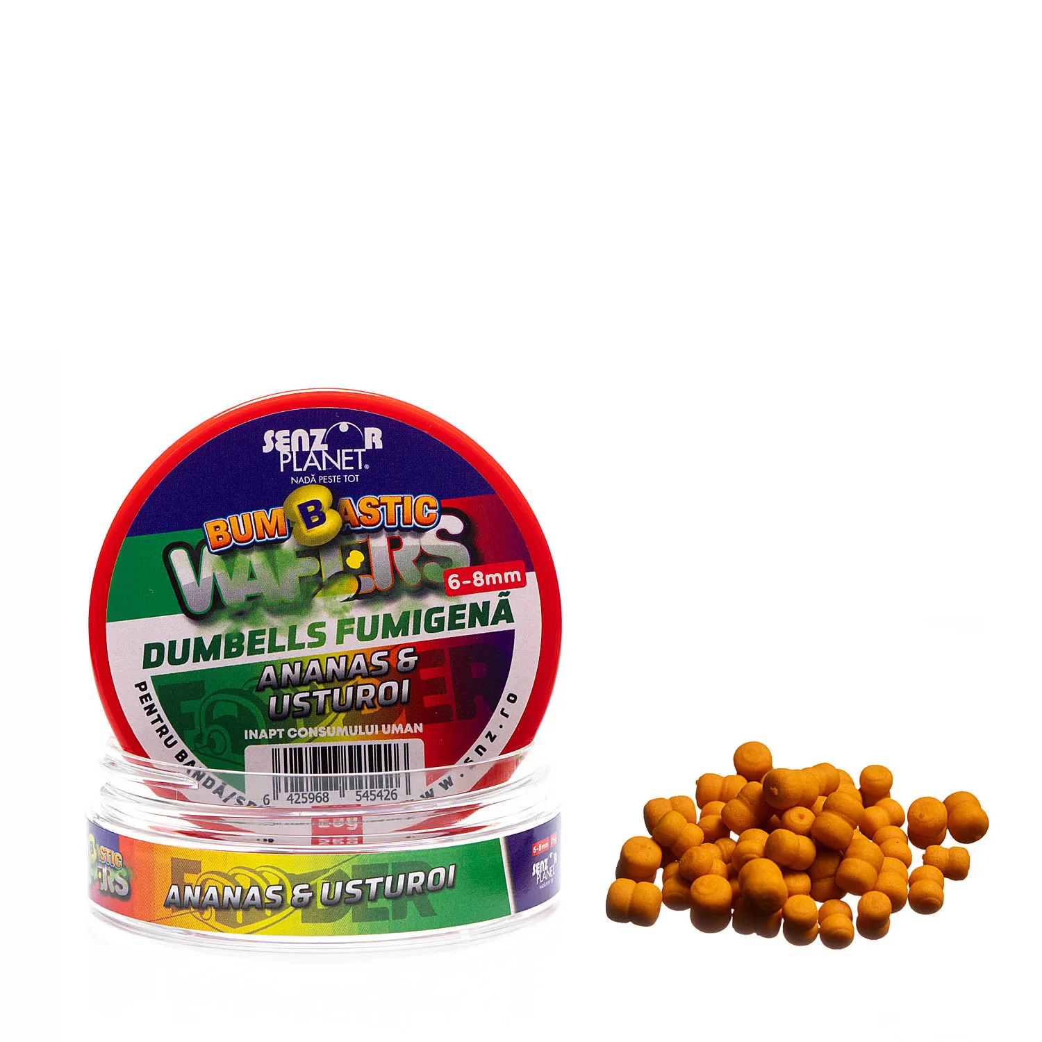 Senzor Planet BUMBASTIC WAFTERS DUMBELLS FUMIGENA PENTRU BANDA ANANAS & USTUROI 6-8mm 25g