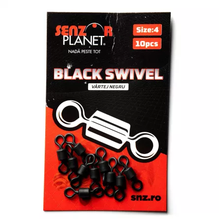 Senzor Planet VARTEJ NEGRU NR 4 (BLACK SWIVEL) 10buc Nr 4