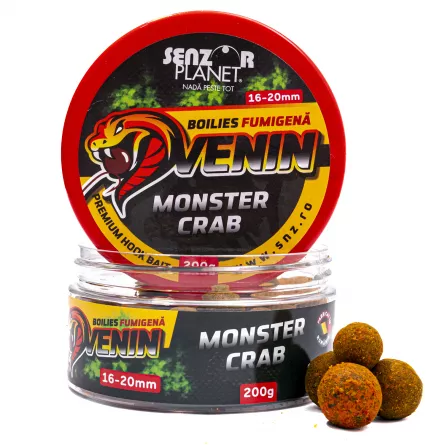 BOILIES FUMIGENA VENIN PENTRU CARLIG MONSTER CRAB 16-20mm 200g Senzor Planet