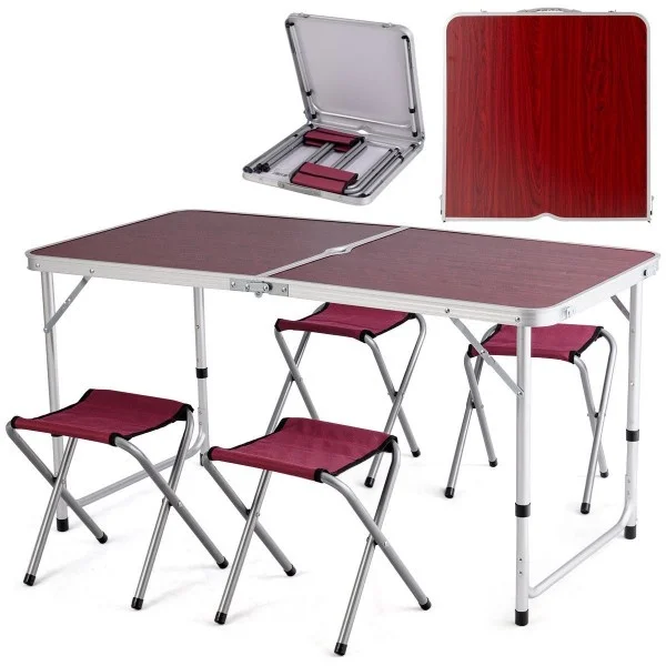 SET DE CAMPING MASA CU 4 SCAUNE MARO TIP SERVIETA