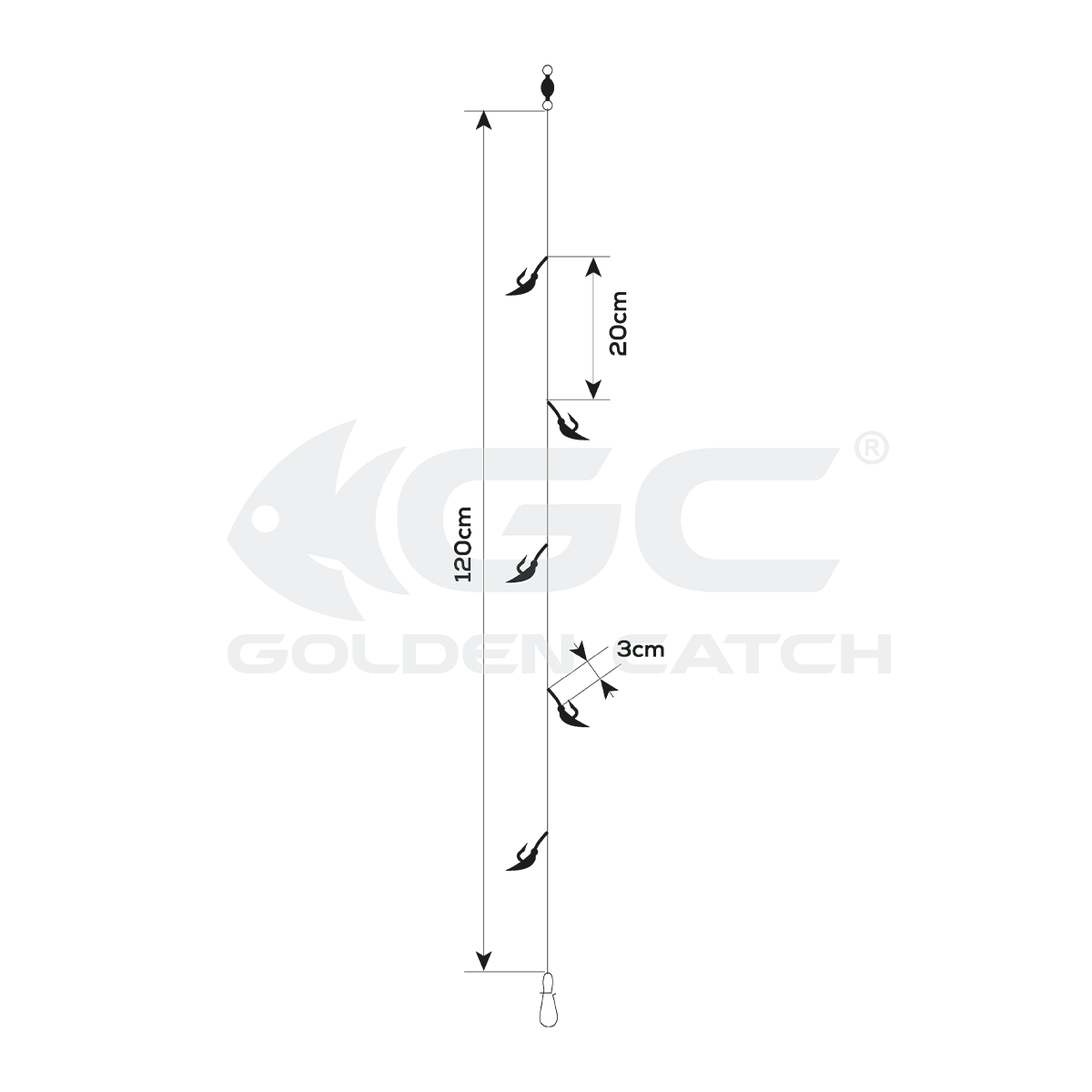 Samodur GC Aji Sabiki F405  Multicolor (5 cârlige)