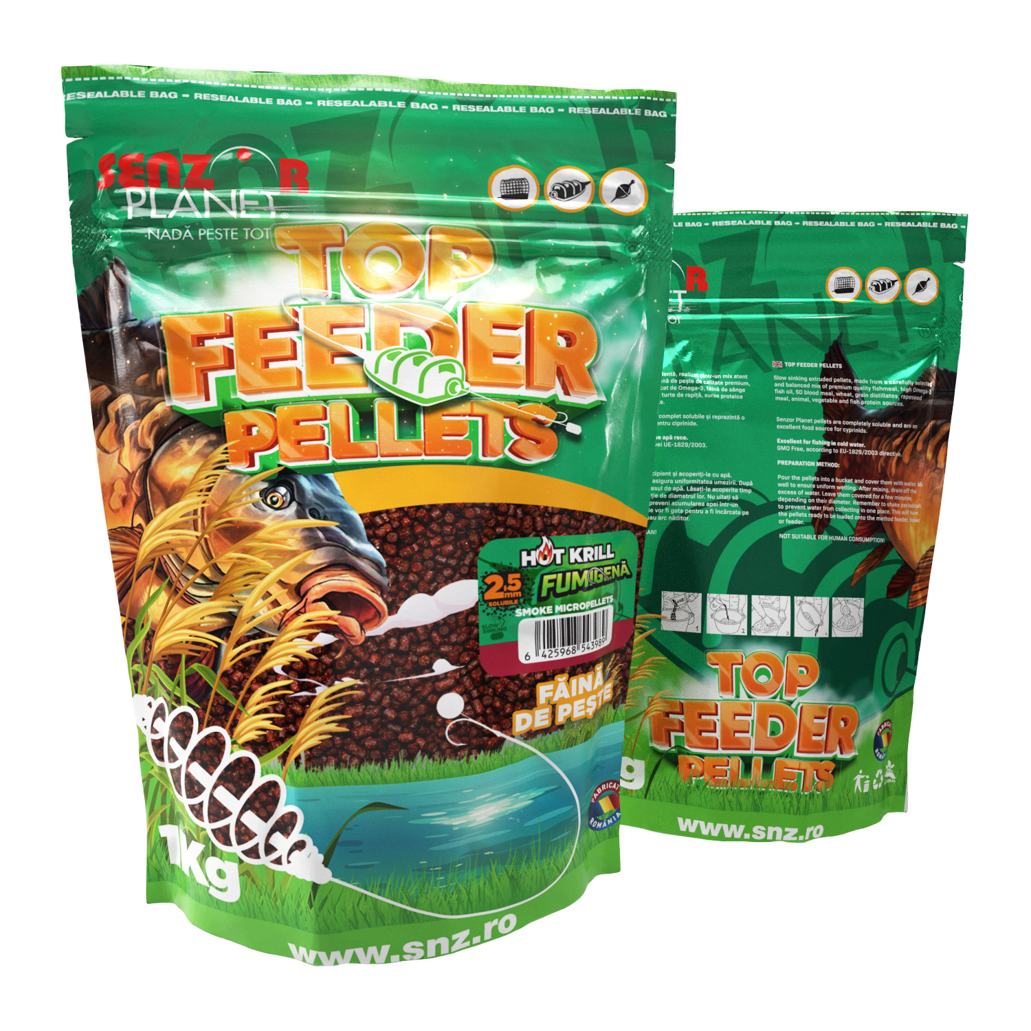 Top Feeder Pellets Fumigena 2.5mm 1kg