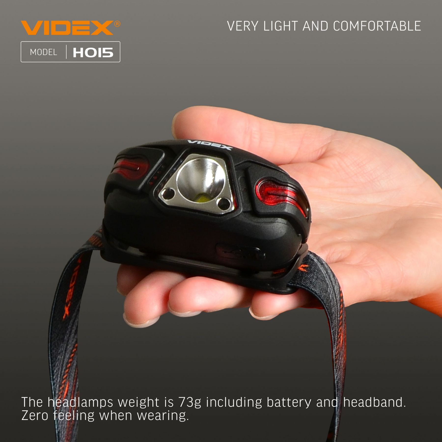 Lanterna LED profesionala, de cap, 5W, cu senzor de prezenta, 330lm, Videx