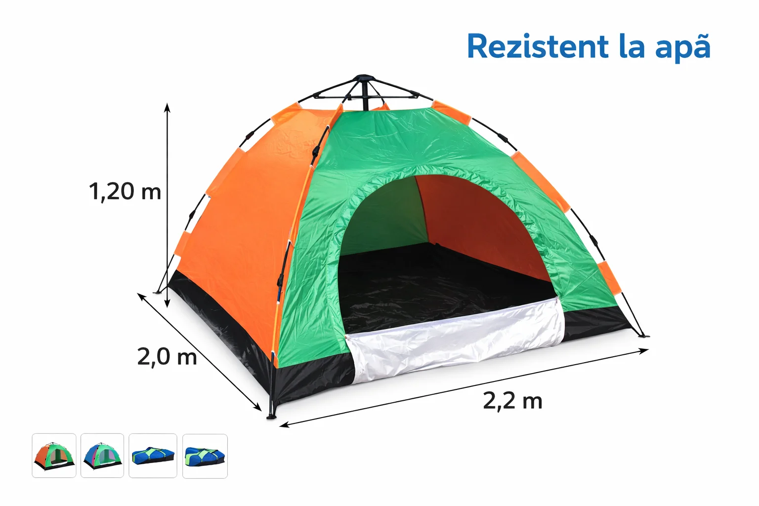 Cort 2.0m-2.2m-1.2m 3persoane